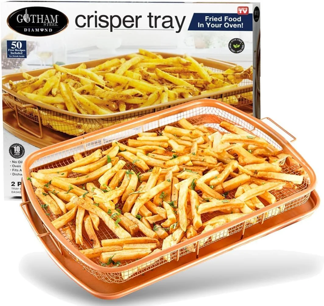 Gotham Steel Crisper Tray for Oven & Air Fryer, 2 Piece