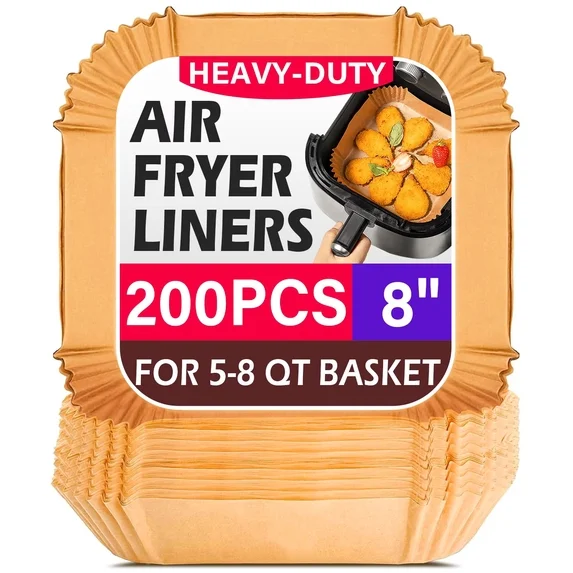 Vailando 200PCS Square Air Fryer Liners, 7.9 Inch